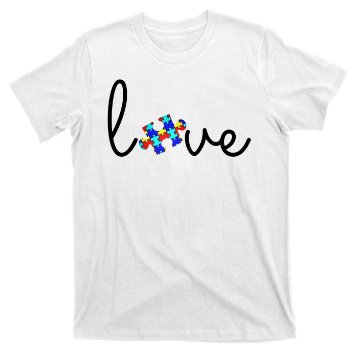 Love Autism Awareness Puzzle Piece T-Shirt