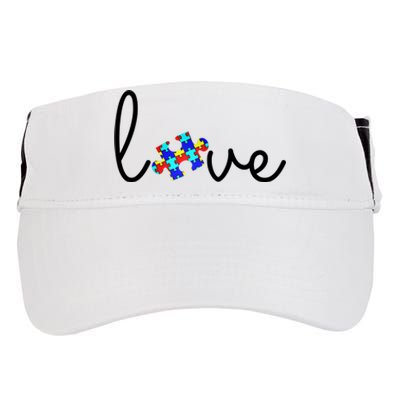 Love Autism Awareness Puzzle Piece Adult Drive Performance Visor