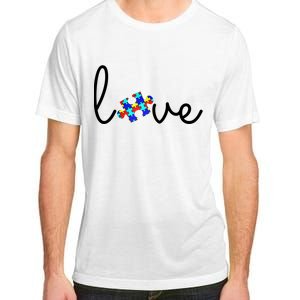 Love Autism Awareness Puzzle Piece Adult ChromaSoft Performance T-Shirt