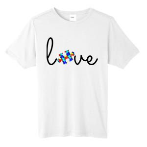 Love Autism Awareness Puzzle Piece Tall Fusion ChromaSoft Performance T-Shirt