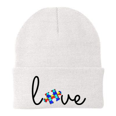 Love Autism Awareness Puzzle Piece Beanie