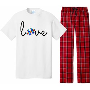 Love Autism Awareness Puzzle Piece Pajama Set