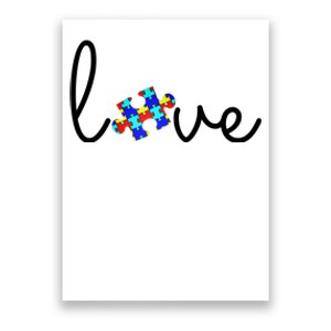 Love Autism Awareness Puzzle Piece Poster