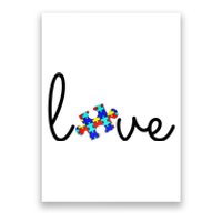 Love Autism Awareness Puzzle Piece Poster