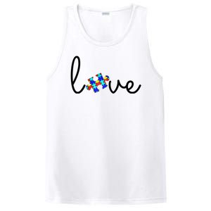 Love Autism Awareness Puzzle Piece PosiCharge Competitor Tank