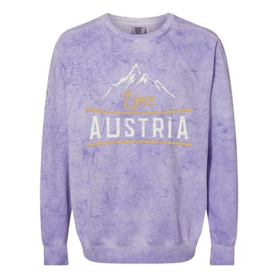 Linz Austria Austrian Colorblast Crewneck Sweatshirt