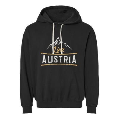 Linz Austria Austrian Garment-Dyed Fleece Hoodie