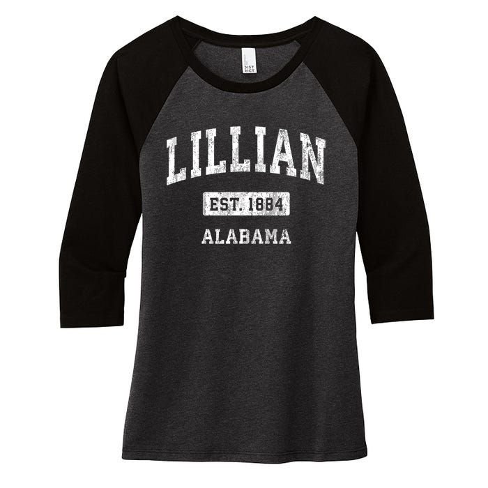 Lillian Alabama Al Vintage Sports Established Women's Tri-Blend 3/4-Sleeve Raglan Shirt