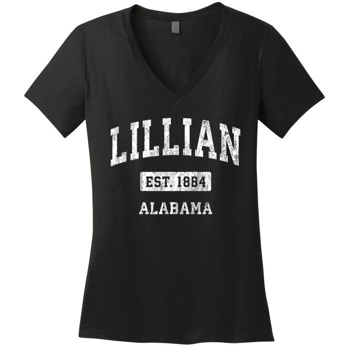 Lillian Alabama Al Vintage Sports Established Women's V-Neck T-Shirt