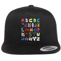 Lore Alphabet A To Z Letter Hi For And Flat Bill Trucker Hat