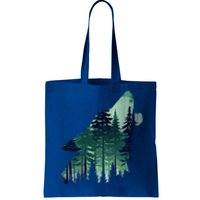 Landscape Animal Art Nature Forest Hiking Howling Wolf Gift Tote Bag