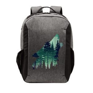 Landscape Animal Art Nature Forest Hiking Howling Wolf Gift Vector Backpack