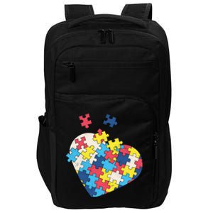 Love Autism Awareness Puzzle Pieces Gift Design Idea Gift Impact Tech Backpack