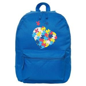 Love Autism Awareness Puzzle Pieces Gift Design Idea Gift 16 in Basic Backpack