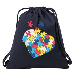 Love Autism Awareness Puzzle Pieces Gift Design Idea Gift Drawstring Bag