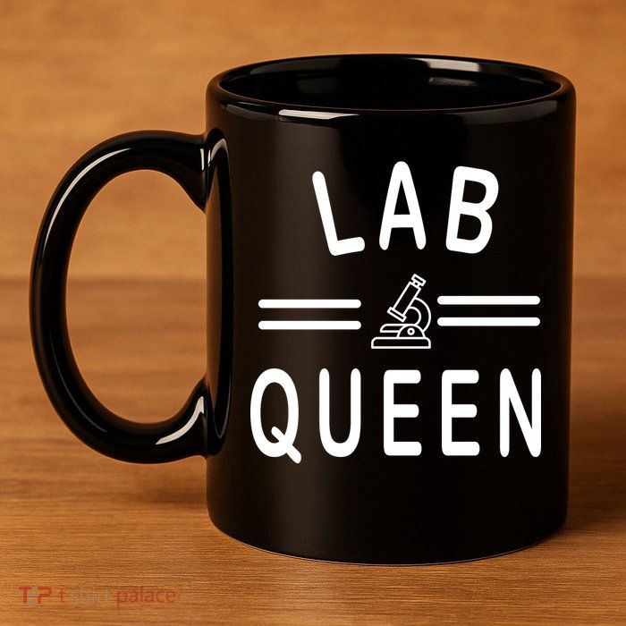 Lab Queen 11oz C Handle Ceramic Mug