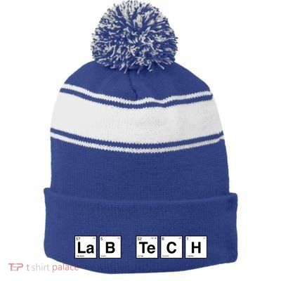 Lab Tech Stripe Pom Pom Beanie