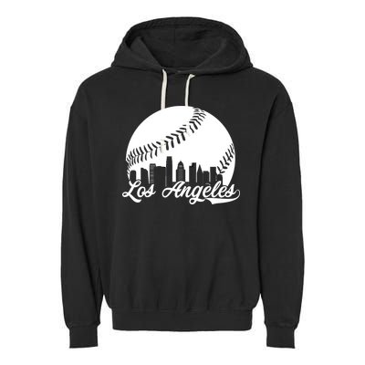 Los Angeles Baseball Vintage LA Fan Gear Garment-Dyed Fleece Hoodie