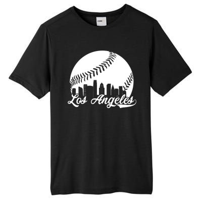 Los Angeles Baseball Vintage LA Fan Gear Tall Fusion ChromaSoft Performance T-Shirt