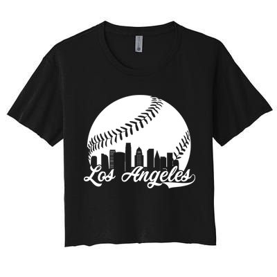 Los Angeles Baseball Vintage LA Fan Gear Crop Top