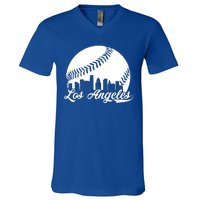 Los Angeles Baseball Vintage LA Fan Gear V-Neck T-Shirt