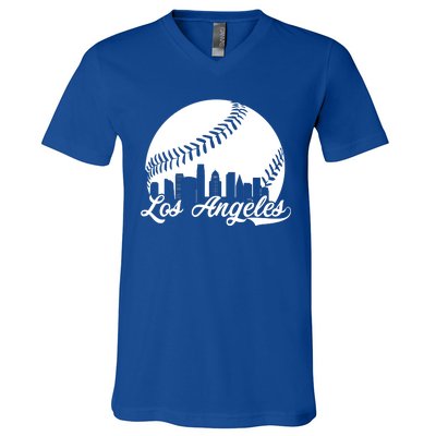 Los Angeles Baseball Vintage LA Fan Gear V-Neck T-Shirt