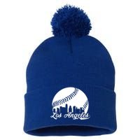 Los Angeles Baseball Vintage LA Fan Gear Pom Pom 12in Knit Beanie