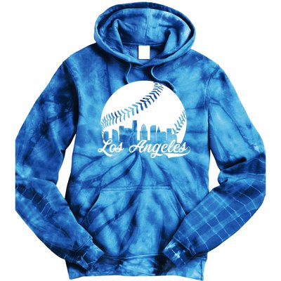 Los Angeles Baseball Vintage LA Fan Gear Tie Dye Hoodie