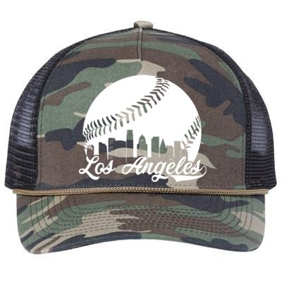 Los Angeles Baseball Vintage LA Fan Gear Retro Rope Trucker Hat Cap