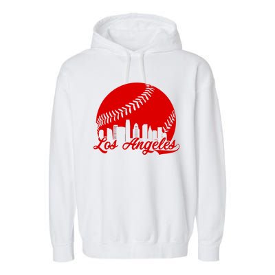 Los Angeles Baseball Vintage LA Fan Gear Garment-Dyed Fleece Hoodie