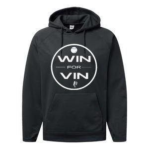 Los Angeles Baseball Win For Vin Microphone Performance Fleece Hoodie