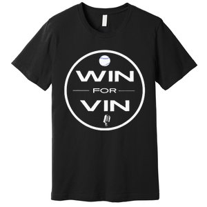 Los Angeles Baseball Win For Vin Microphone Premium T-Shirt