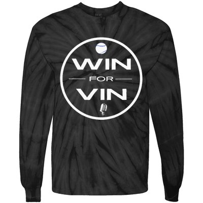 Los Angeles Baseball Win For Vin Microphone Tie-Dye Long Sleeve Shirt