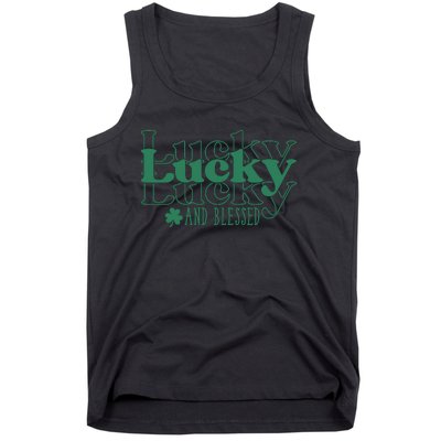 Lucky And Blessed Cute St Patricks Day Tank Top