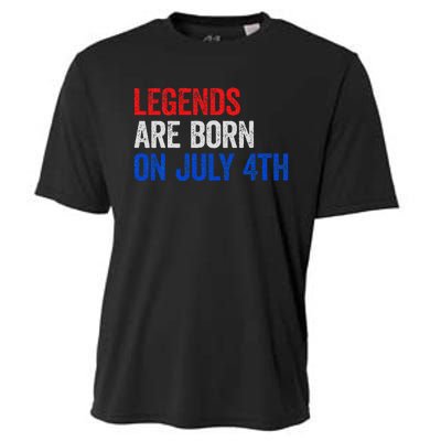 Legends Are Born On July 4th Of July Cooling Performance Crew T-Shirt