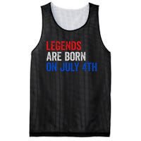 Legends Are Born On July 4th Of July Mesh Reversible Basketball Jersey Tank