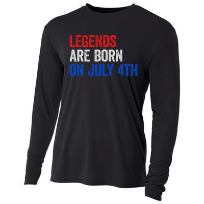 Legends Are Born On July 4th Of July Cooling Performance Long Sleeve Crew