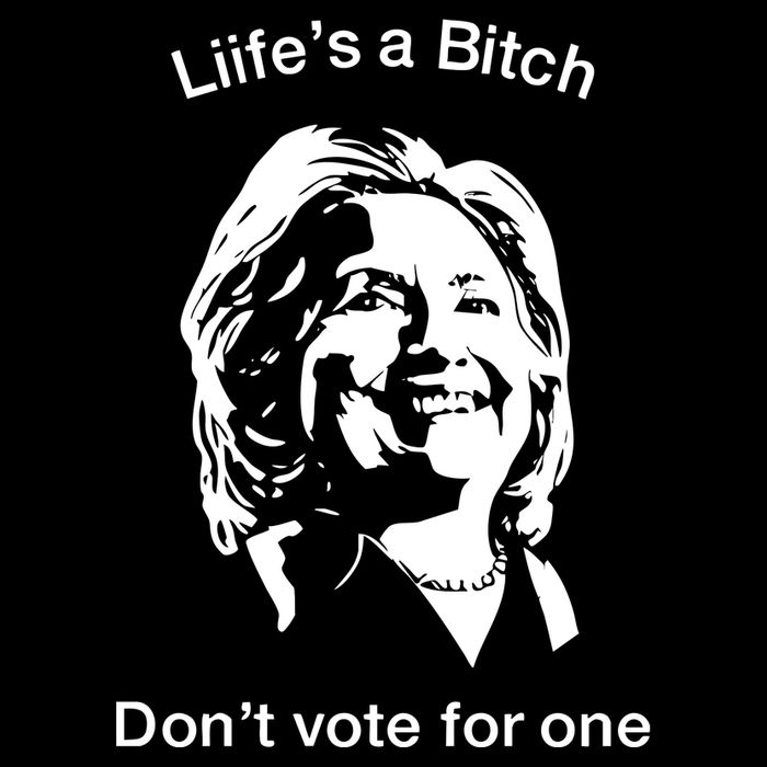 LifeS A Bitch DonT Vote For One Hillary 16 in Basic Backpack