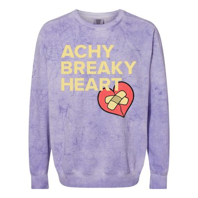 LyricLyfe ACHY BREAKY HEART band music Colorblast Crewneck Sweatshirt