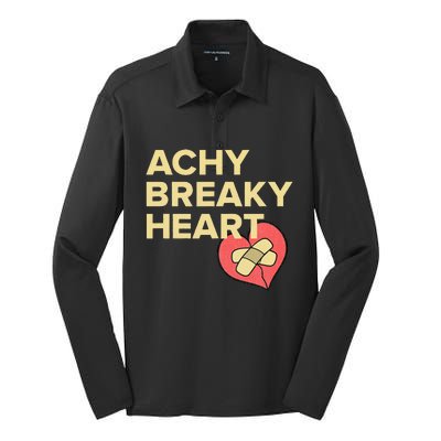 LyricLyfe ACHY BREAKY HEART band music Silk Touch Performance Long Sleeve Polo