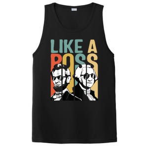 Like A Boss Presidents Day Washington Lincoln Abe George PosiCharge Competitor Tank