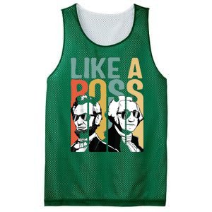 Like A Boss Presidents Day Washington Lincoln Abe George Mesh Reversible Basketball Jersey Tank