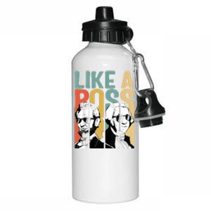 Like A Boss Presidents Day Washington Lincoln Abe George Aluminum Water Bottle