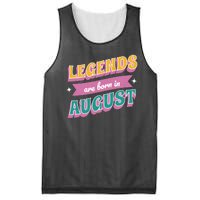 Legends Are Born In August Mesh Reversible Basketball Jersey Tank