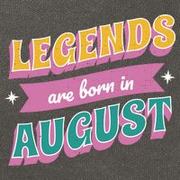 Legends Are Born In August Cotton Canvas Backpack