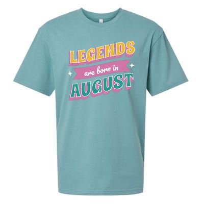 Legends Are Born In August Sueded Cloud Jersey T-Shirt