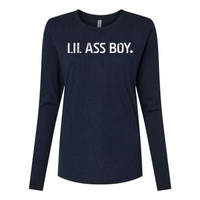 Lil Ass Boy Funny Lil Ass Boy Womens Cotton Relaxed Long Sleeve T-Shirt