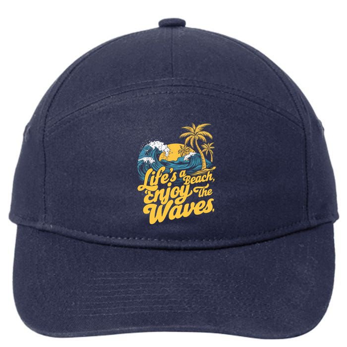LifeS A Beach Enjoy The Waves 7-Panel Snapback Hat