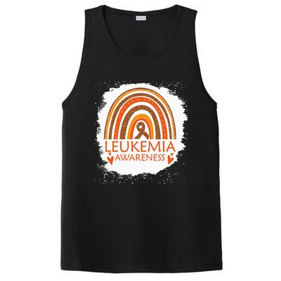 Leukemia Awareness Bleached Rainbow Orange Ribbon PosiCharge Competitor Tank