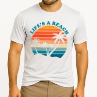 Lifes A Beach Retro Sunset Palm Tree Performance Shirt